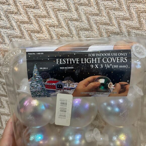 9 Vintage Barcana Clear Iridescent Light Covers Shatterproof 80mm Canada Made - Picture 6 of 10